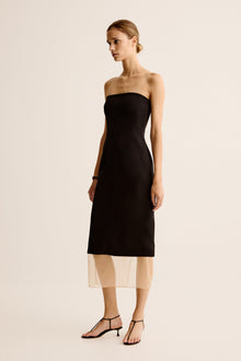 Issia Dress | Black/Nude