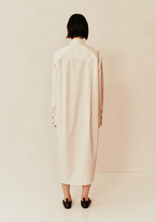 Loopa Cotton Shirt Dress | Crema