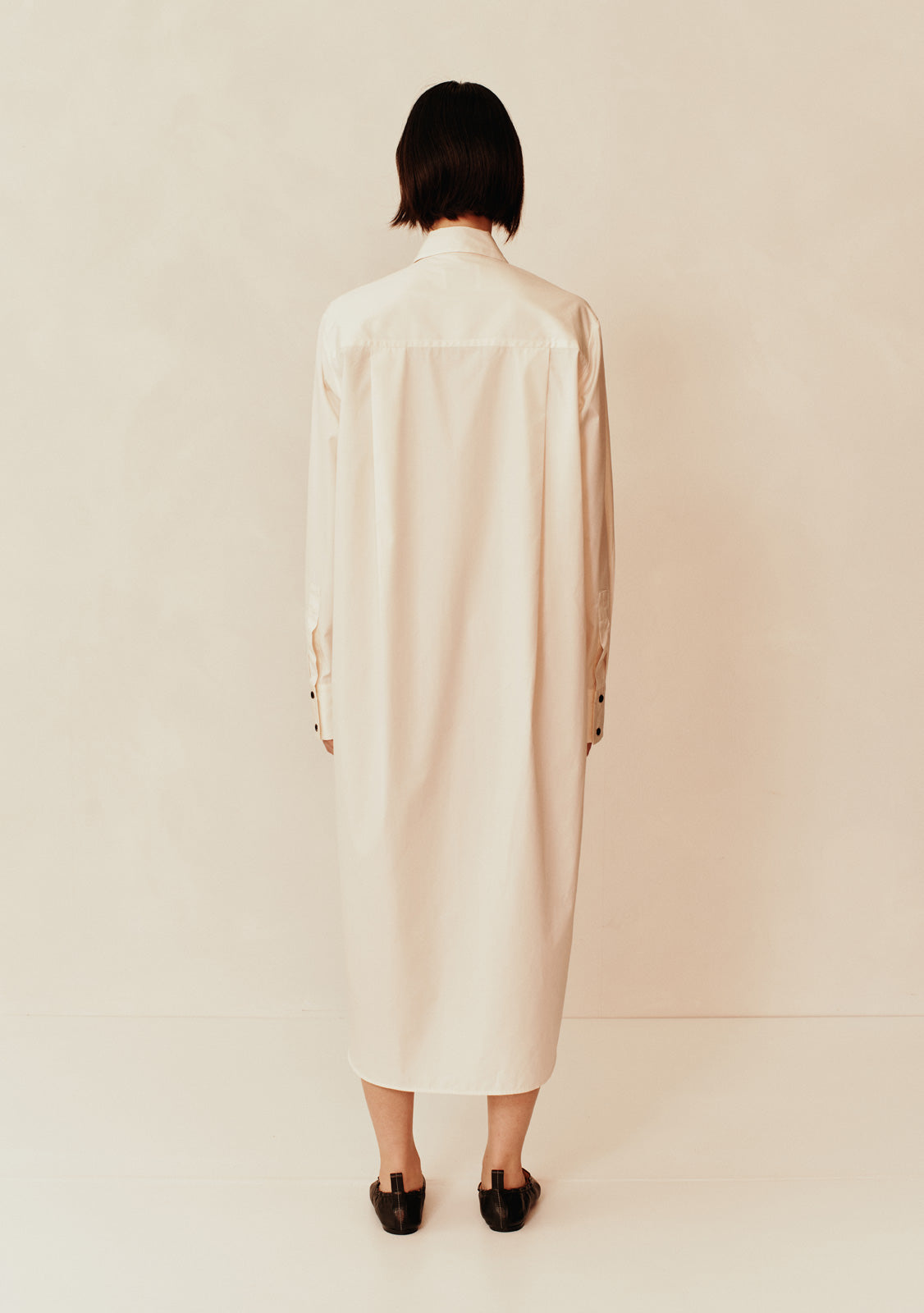 Loopa Cotton Shirt Dress | Crema