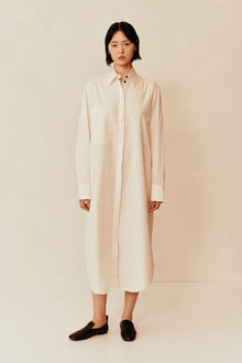Loopa Cotton Shirt Dress | Crema