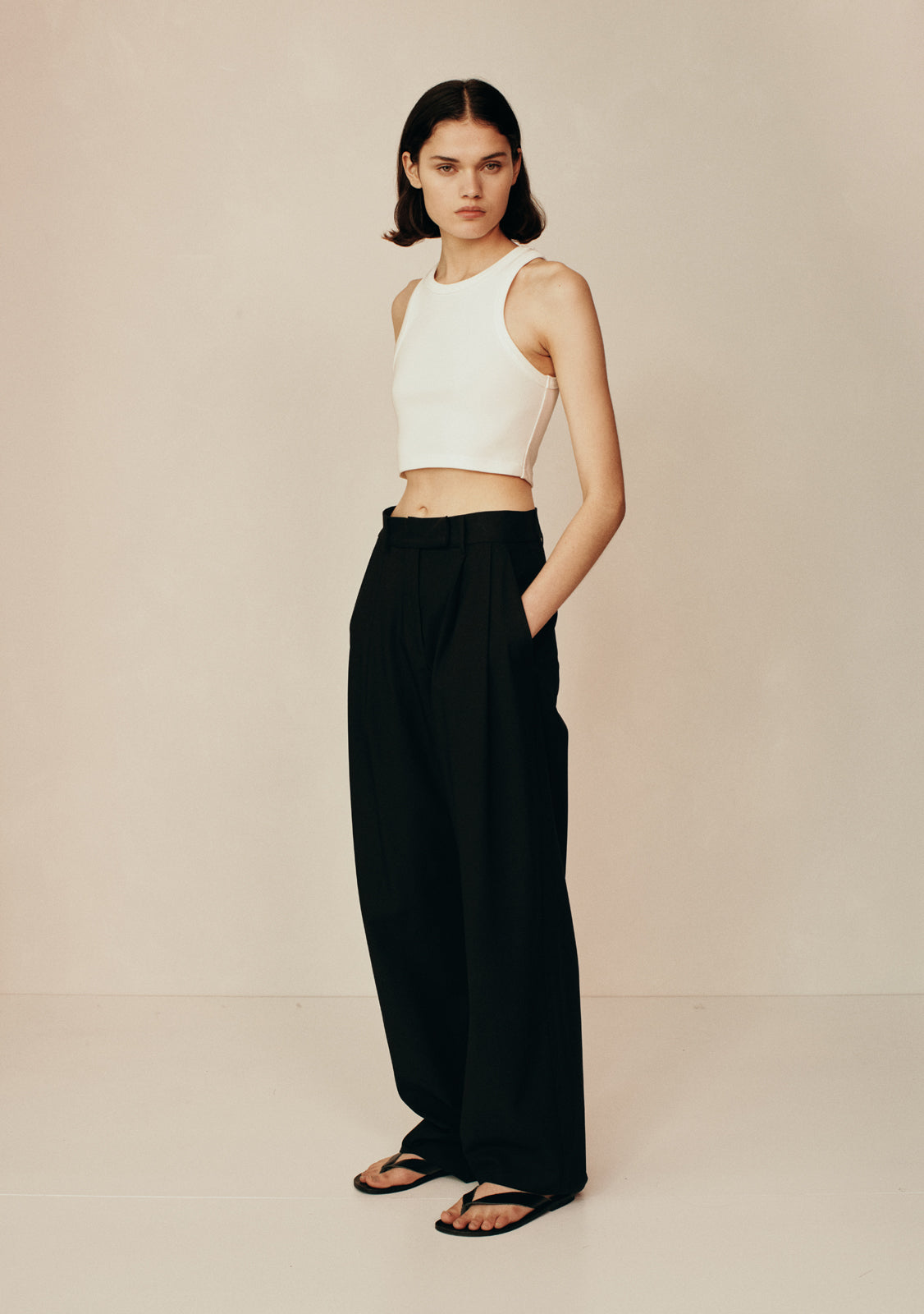 Crop Tank Top | Ivory