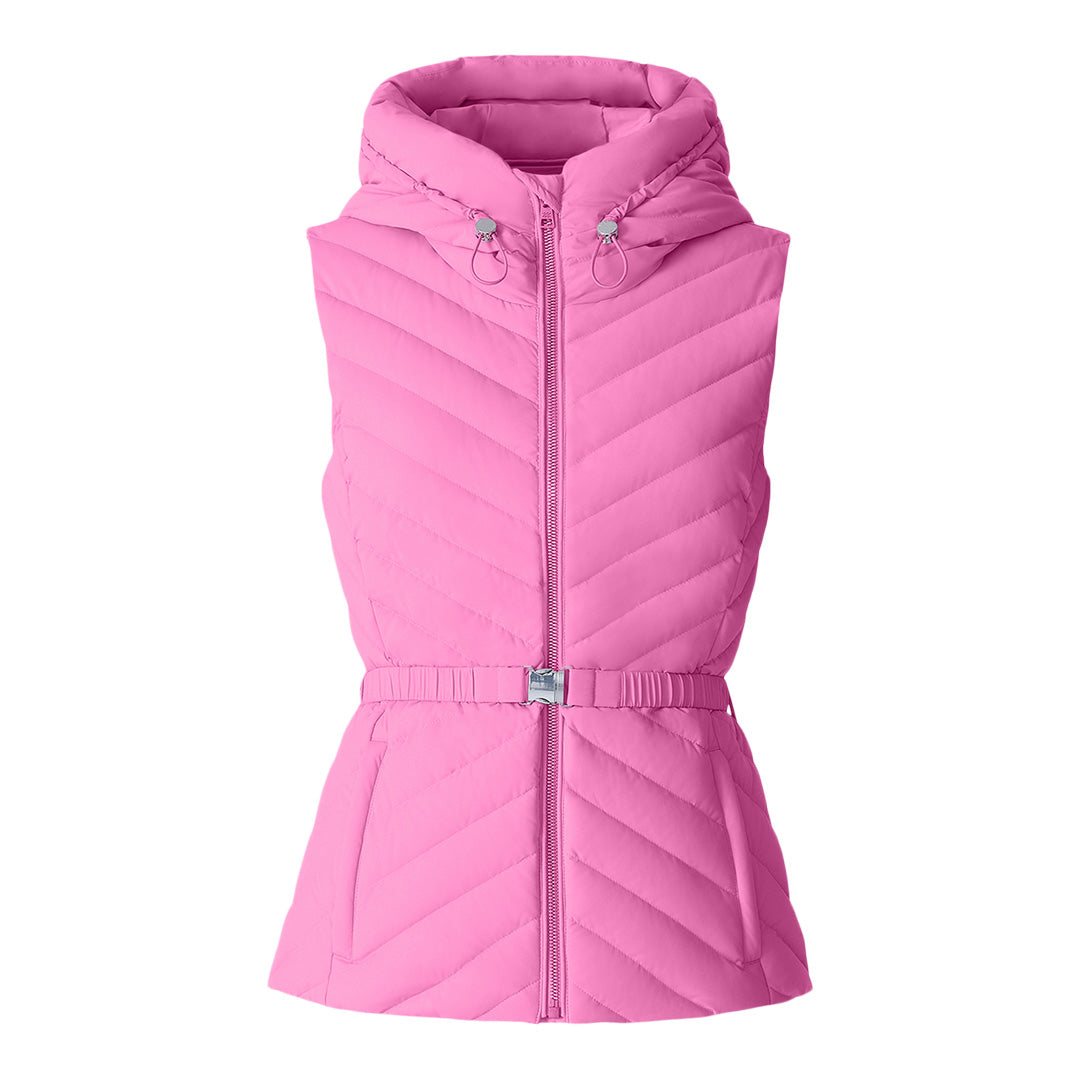 Estelle-Vest Stretch Down Belted Vest | Pink Treat
