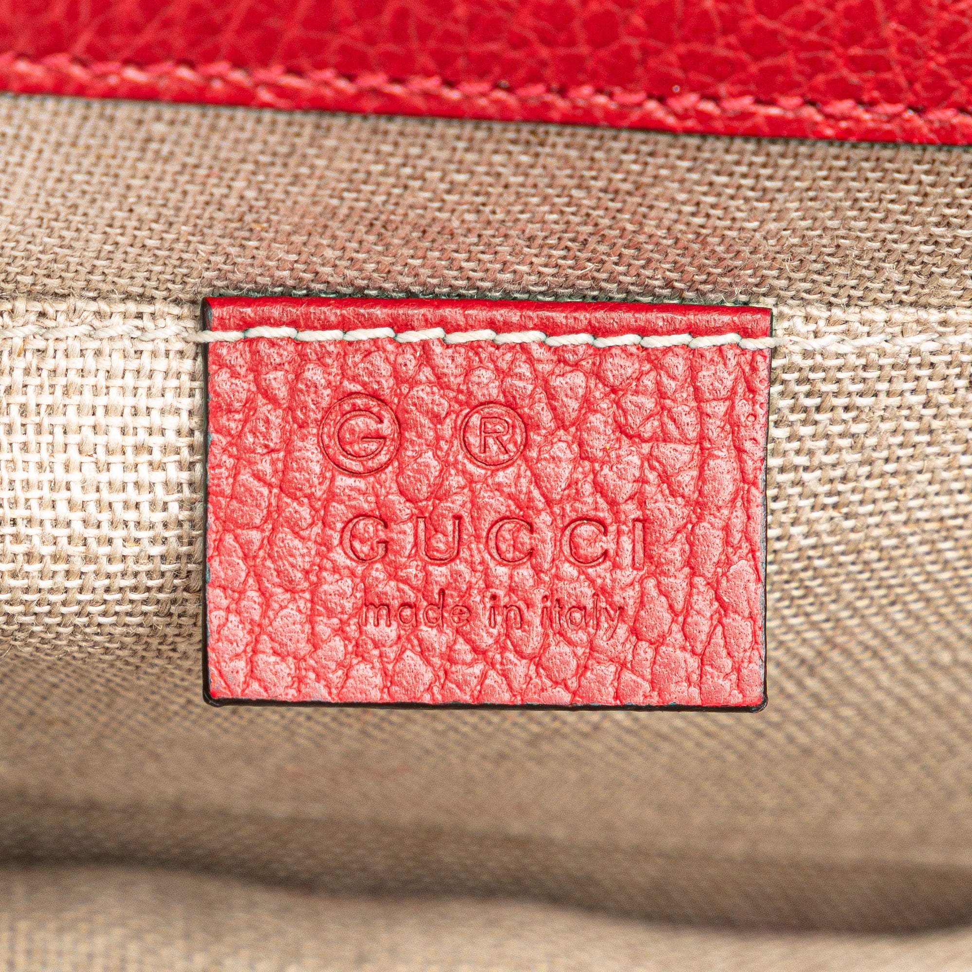 Gucci | Pre-Owned Small Dollar Calfskin Interlocking G Crossbody | Red