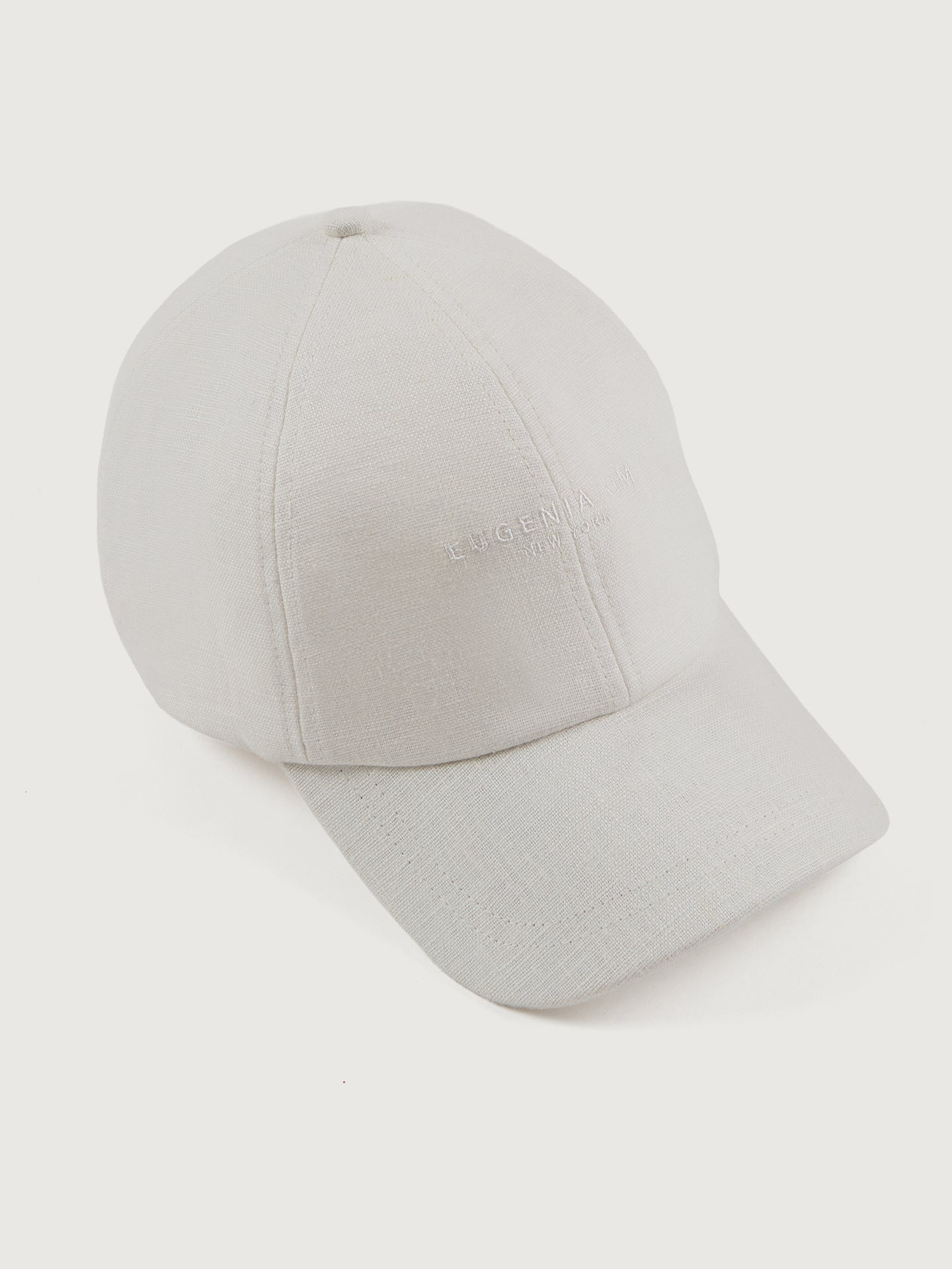 Eugenia Kim | Lo Linen Baseball Cap | Optic White Linen