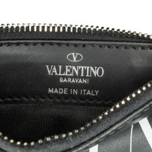 Valentino | Pre-Owned Leather VLTN Zip Card Holder | Black