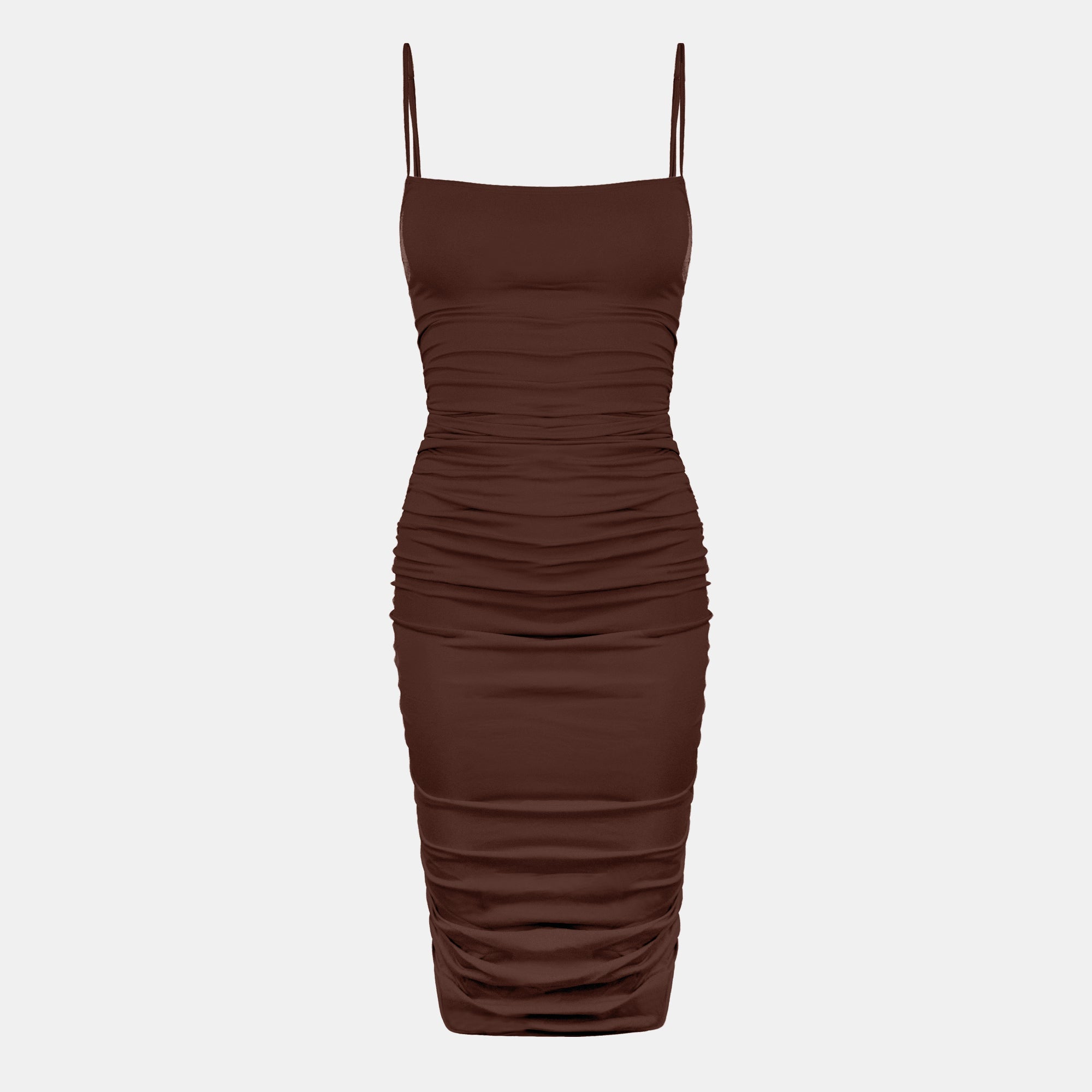 OW Collection Ezra Midi Dress | Cappuccino