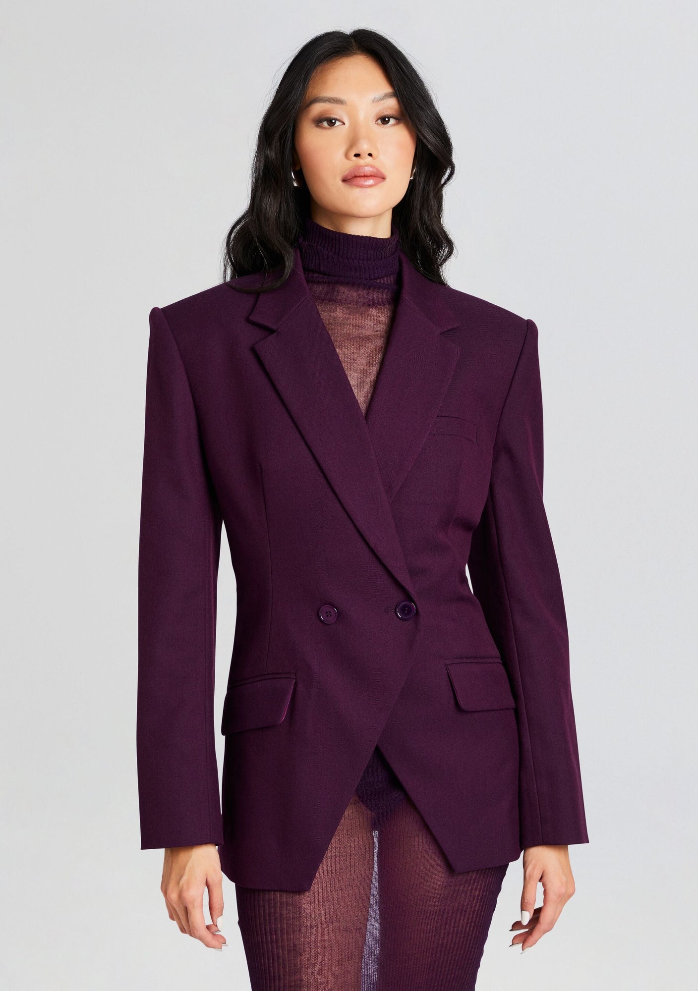 Womens | Cosmo Blazer | Eggplant