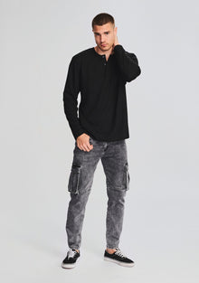 Mens | Victor Long Sleeve Shirt | Black