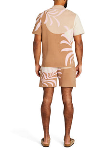 Mens | Lei Shirt | Jacquard Brown/Pink