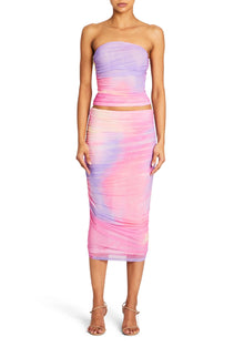 Womens | Cirrus Mesh Skirt | Sunset Tie Dye