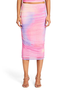 Womens | Cirrus Mesh Skirt | Sunset Tie Dye