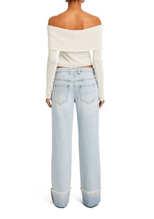 Womens | Margot Cuffed Distressed Jean | Skylight