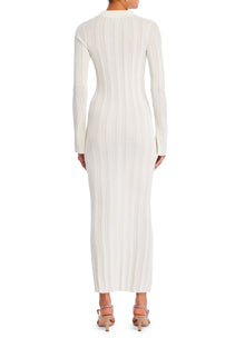 Womens | Azula Rib Knit Maxi Dress | Porcelain