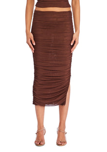 Womens | Pia Mesh Midi Skirt | Coconut