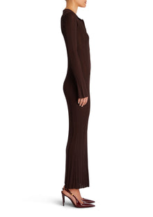 Womens | Azula Rib Knit Maxi Dress | Ash Brown