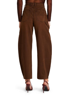 Womens | Marbel Mid Rise Barrel Jean | Vintage Brown