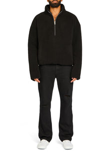 Unisex | Carter Faux Shearling Zip Jacket | Black
