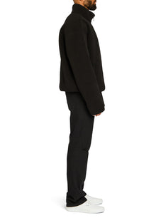 Unisex | Carter Faux Shearling Zip Jacket | Black