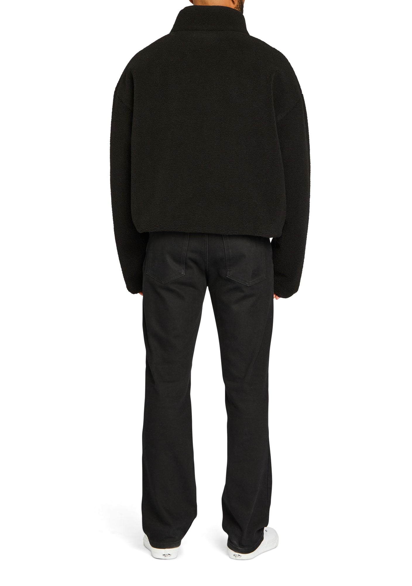 Unisex | Carter Faux Shearling Zip Jacket | Black