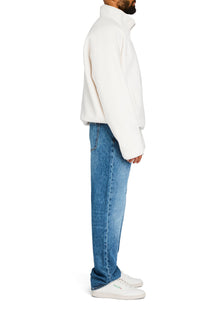 Unisex | Carter Faux Shearling Zip Jacket | Eggshell