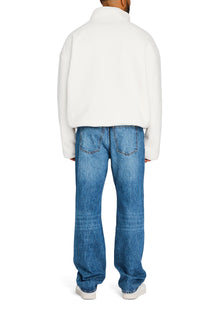 Unisex | Carter Faux Shearling Zip Jacket | Eggshell