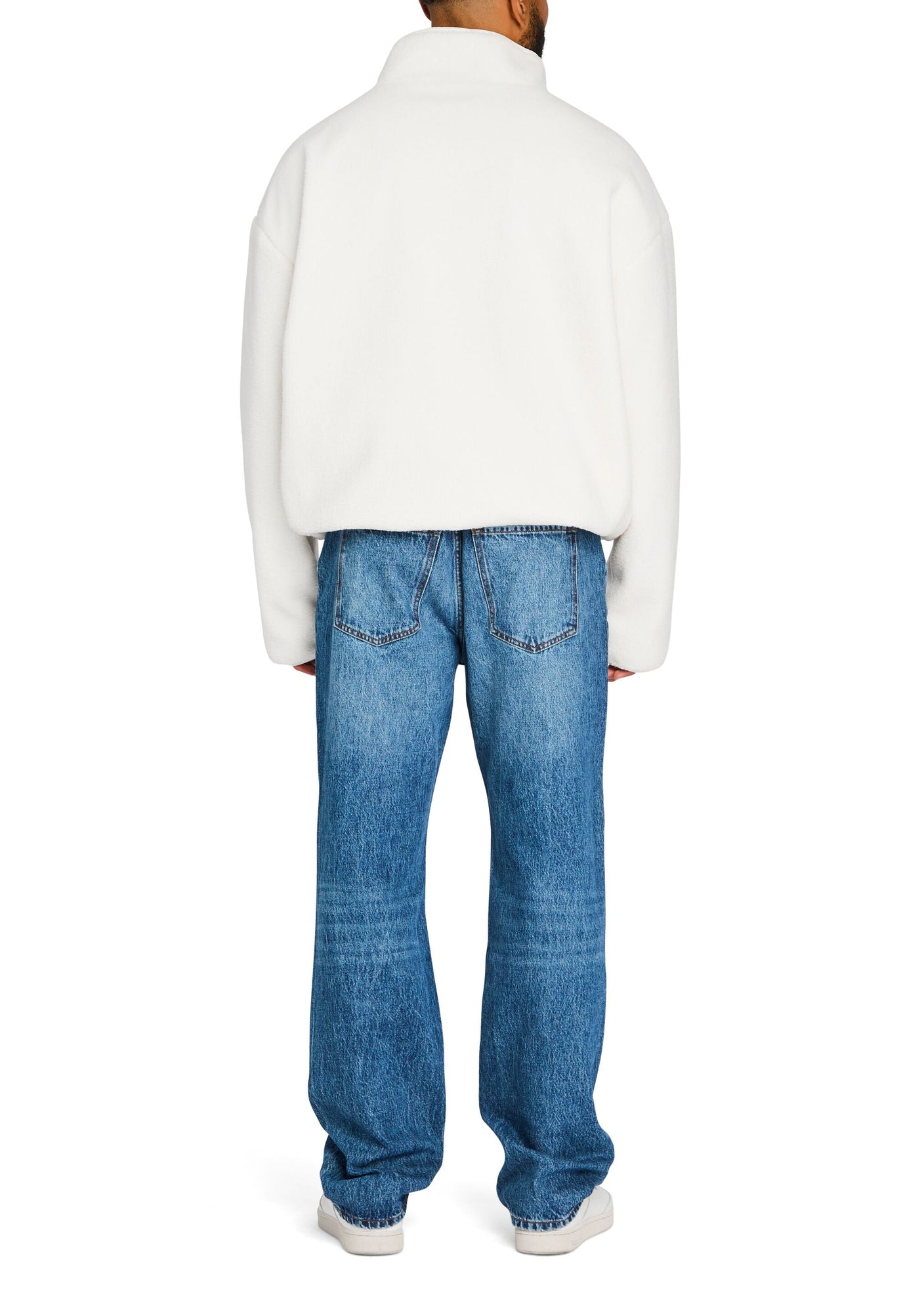 Unisex | Carter Faux Shearling Zip Jacket | Eggshell