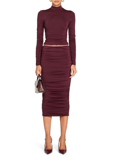 Womens | Dulcie Ruched Top | Merlot