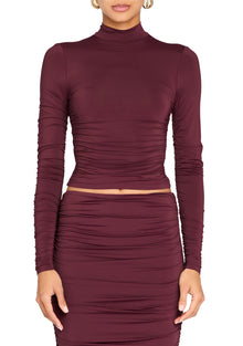Womens | Dulcie Ruched Top | Merlot