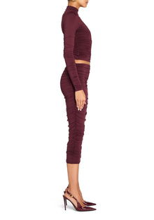 Womens | Dulcie Ruched Top | Merlot