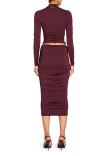 Womens | Dulcie Ruched Top | Merlot