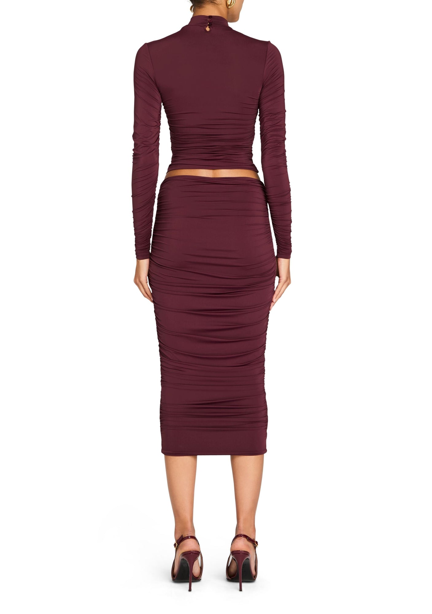Womens | Dulcie Ruched Top | Merlot