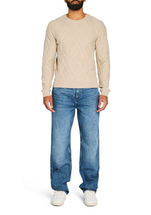 Mens | Joseph Grid Cable Sweater | Tan