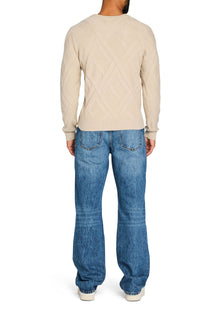 Mens | Joseph Grid Cable Sweater | Tan