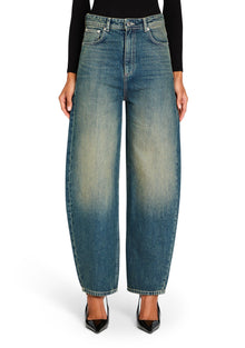 Womens | Marbel Mid Rise Barrel Jean | Dusk