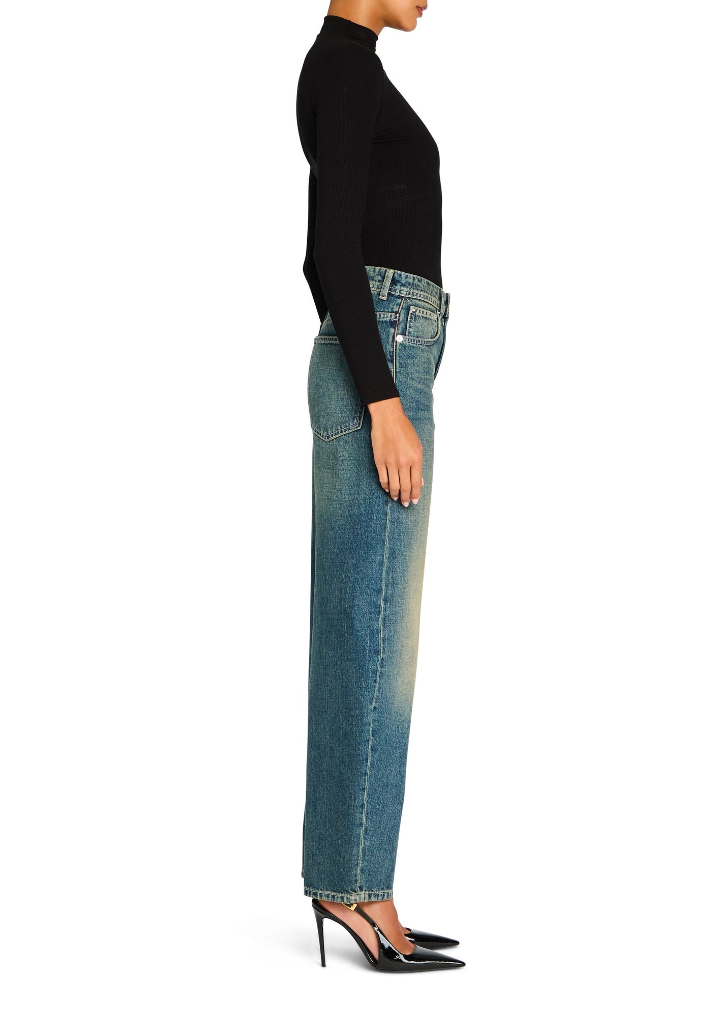 Womens | Marbel Mid Rise Barrel Jean | Dusk