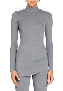 Womens | Michi Knit Top | Heathered Grey
