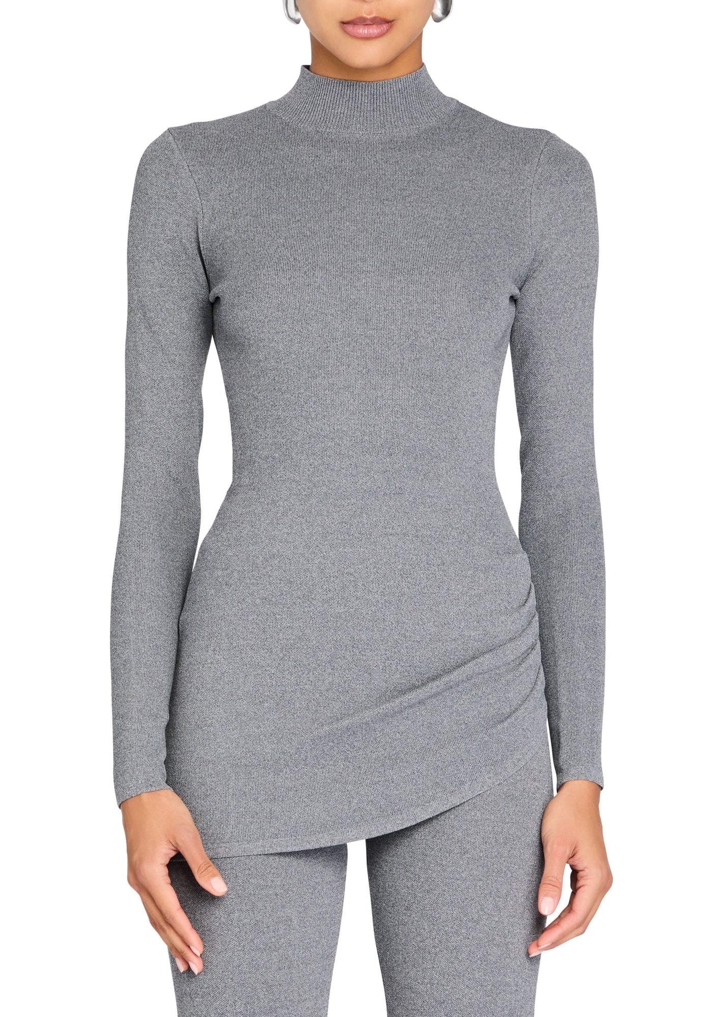 Womens | Michi Knit Top | Heathered Grey