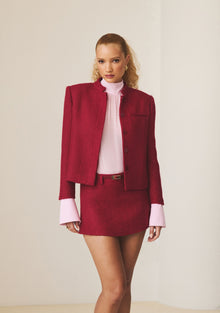 Womens | Kristen Boucle Lady Jacket | Ruby Red