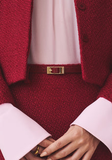 Womens | Karla Boucle Mini Skirt | Ruby Red