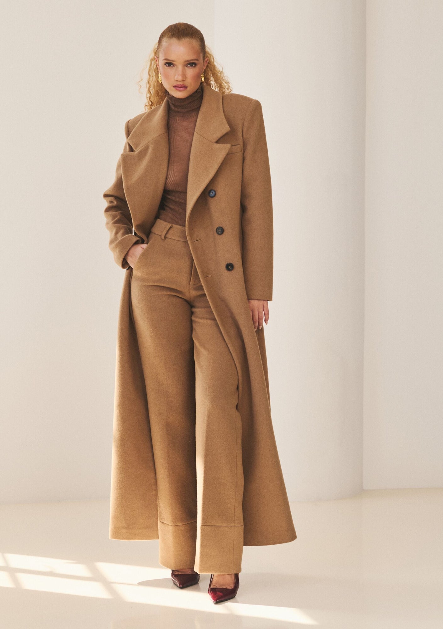 Womens | Cremello Wool Pant | Camel