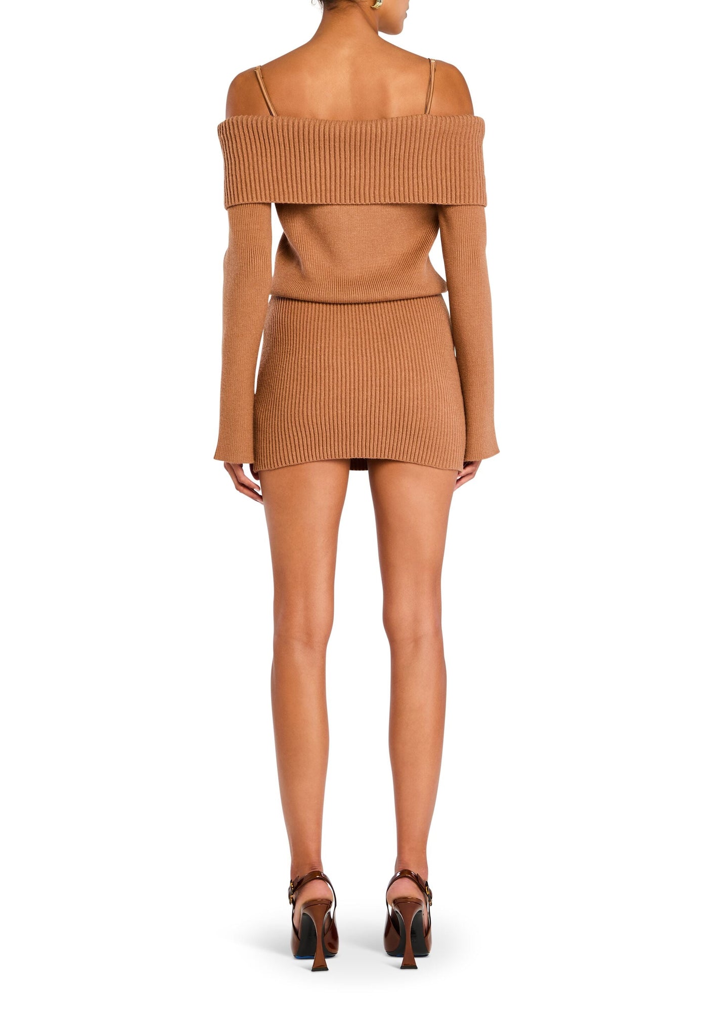 Womens | Greta Sweater Dress | Camel