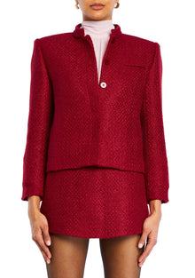 Womens | Kristen Boucle Lady Jacket | Ruby Red