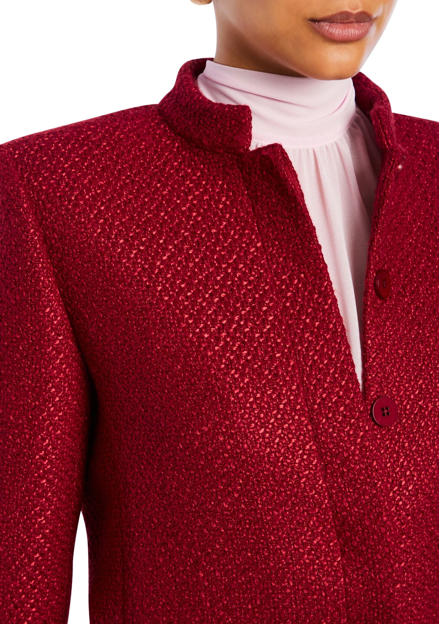 Womens | Kristen Boucle Lady Jacket | Ruby Red