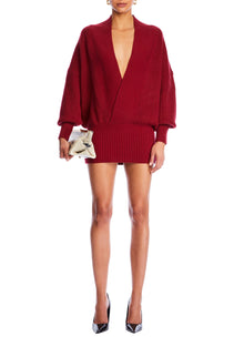 Womens | Neva Knit Sweater Dress | Ruby Red
