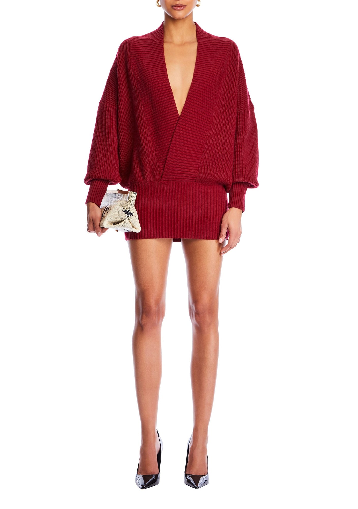 Womens | Neva Knit Sweater Dress | Ruby Red