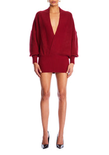 Womens | Neva Knit Sweater Dress | Ruby Red
