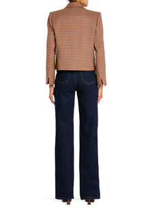 Womens | Jessamine Jacket | Camel Houndstooth