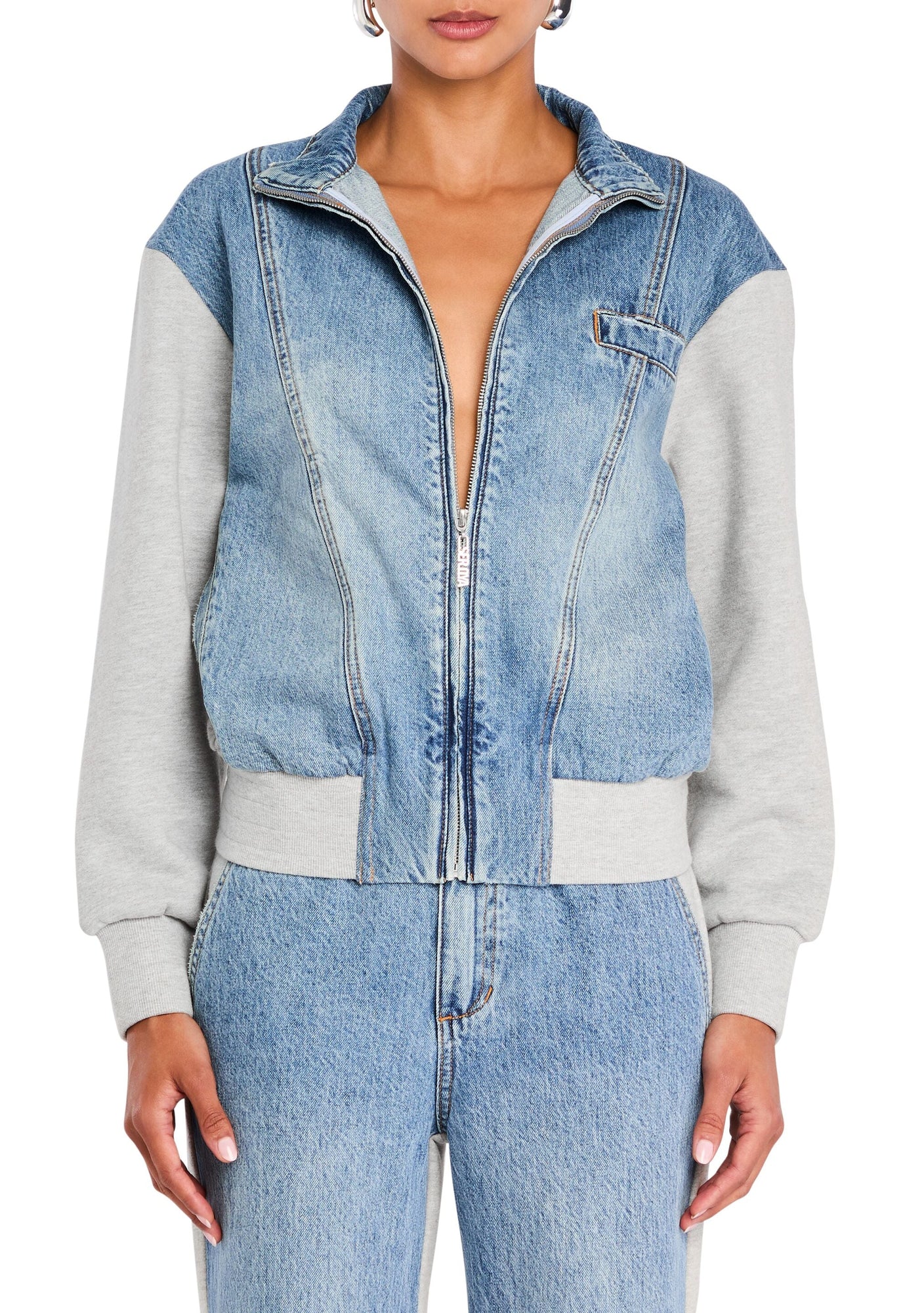 Womens | Page Terry Denim Jacket | River
