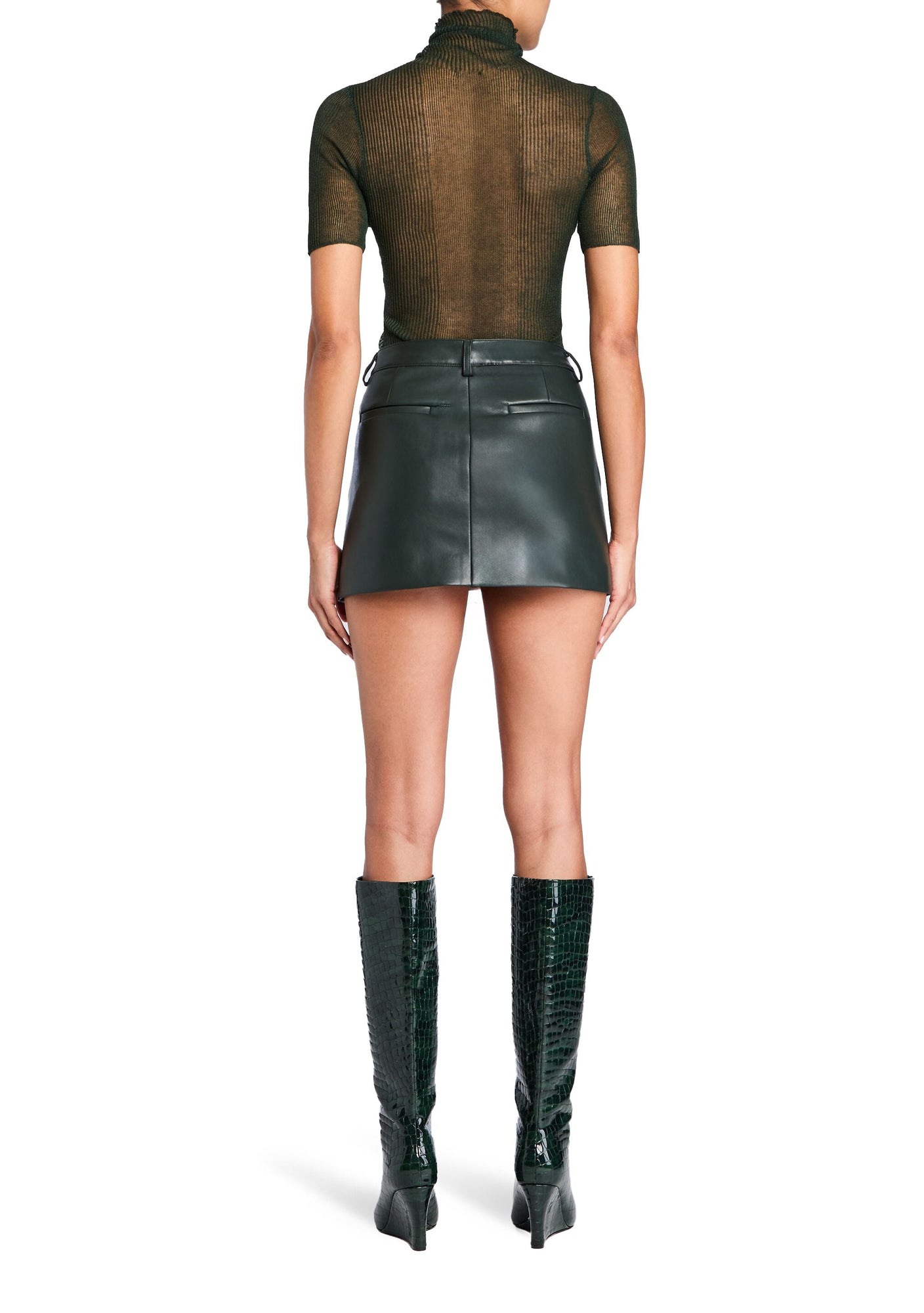 Womens | Paula Short Sleeve Sweater | Forest Green