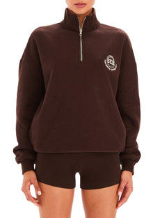 Womens | Asbury Sweatshirt | Ash Brown/White